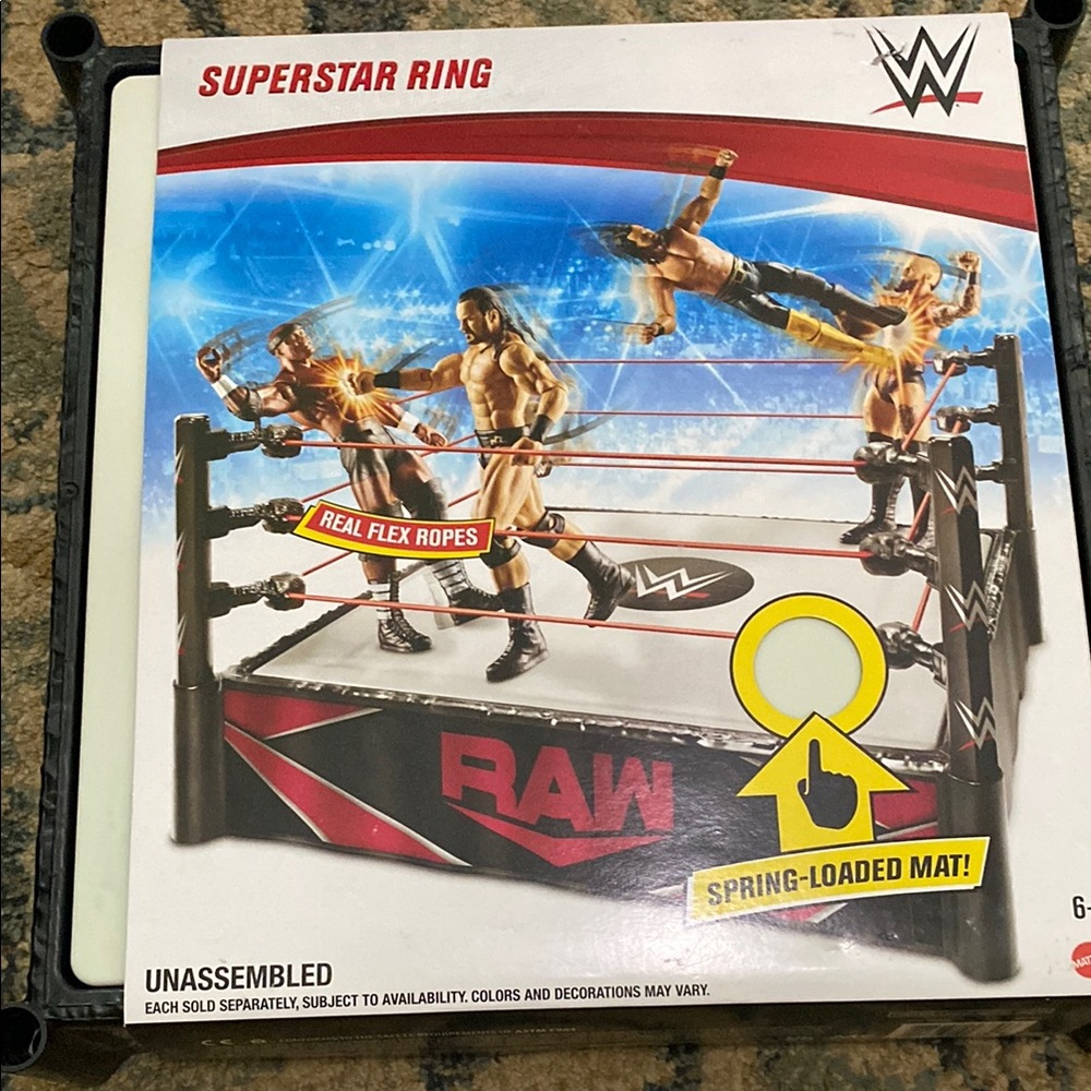 WWE Superstar Ring with Red Ropes